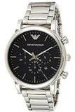 Emporio Armani Luigi Black Dial Silver Steel Strap Watch For Men - AR1894 Authentic Buy Shop Now