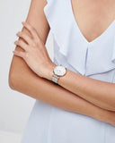 Emporio Armani Retro Mother of Pearl Dial Silver Mesh Bracelet Watch For Women - AR2067 Authentic Buy Shop Now