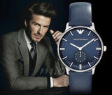 Emporio Armani Analog Quartz Blue Dial Blue Leather Strap Watch For Men - AR1647 Authentic Buy Shop Now