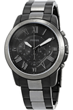 Fossil Grant Chronograph Black Dial Two Tone Steel Strap Watch for Men - FS5269 Authentic Buy Shop Now