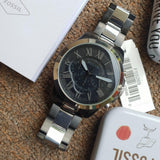 Fossil Grant Chronograph Black Dial Two Tone Steel Strap Watch for Men - FS5269 Authentic Buy Shop Now