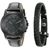 Fossil Grant Chronograph Black Dial Black Leather Strap Watch for Men - FS5132 Authentic Buy Shop Now