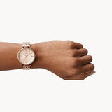 Fossil Jacqueline Rose Gold Dial Rose Gold Steel Strap Watch for Women - ES3665 Authentic Buy Shop Now