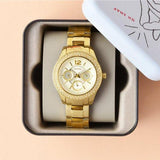Fossil Stella Multifunction Gold Dial Gold Steel Strap Watch for Women - ES3589 Authentic Buy Shop Now