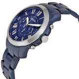 Fossil Grant Chronograph Blue Dial Blue Steel Strap Watch for Men - FS5230 Authentic Buy Shop Now