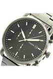 Fossil The Commuter Black Dial Grey Steel Strap Watch for Men - FS5400 Authentic Buy Shop Now