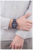 Fossil Nate Chronograph Blue Dial Two Tone Steel Strap Watch for Men - JR1494 Authentic Buy Shop Now