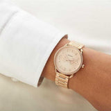 Fossil Tailor Rose Gold Dial Rose Gold Steel Strap Watch for Women - ES4264 Authentic Buy Shop Now