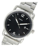 Fossil The Commuter Black Dial Silver Steel Strap Watch for Men - FS5391 Authentic Buy Shop Now