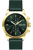 Fossil Townsman Chronograph Green Dial Green Leather Strap Watch for Men - FS5599 Authentic Buy Shop Now