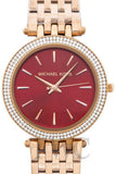 Michael Kors Darci Red DIal Rose Gold Stainless Steel Strap Watch for Women - MK3378 Authentic Buy Shop Now