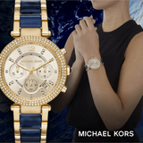 Michael Kors Parker Gold Dial Two Tone Steel Strap Watch for Women - MK6238 Authentic Buy Shop Now
