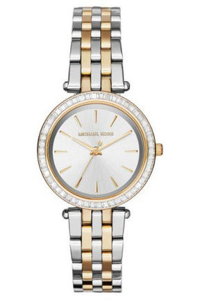 Michael Kors Darci Silver Dial Two Tone Steel Strap Watch for Women - MK3405 Authentic Buy Shop Now
