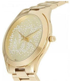 Michael Kors Slim Runway Gold Dial Gold Steel Strap Watch for Women - MK3590 Authentic Buy Shop Now