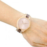 Michael Kors Runway Rose Gold Dial Two Tone Steel Strap Watch for Women - MK4301 Authentic Buy Shop Now
