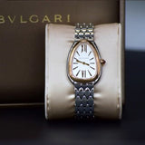 Bvlgari Serpenti Seduttori Quartz Silver Dial Silver Steel Strap Watch for Women - SERPENTI103144 Authentic Buy Shop Now