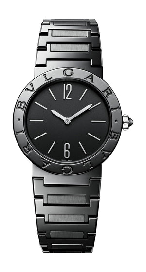 Bvlgari Bvlgari Lady Black Dial Black Steel Strap Watch for Women - BVLGARI103557 Authentic Buy Shop Now