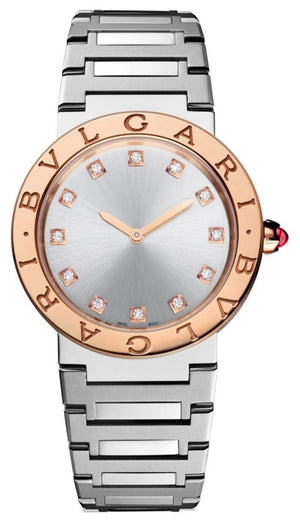 Bvlgari Bvlgari Bvlgari Lady Diamonds Silver Dial Silver Steel Strap Watch for Women - BVLGARI103577 Authentic Buy Shop Now