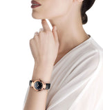 Bvlgari Divas Dream Quartz Diamonds Black Dial Black Leather Strap Watch for Women - DREAM102841 Authentic Buy Shop Now