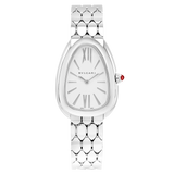 Bvlgari Serpenti Seduttori Quartz White Dial Silver Steel Strap Watch for Women - SERPENTI103141 Authentic Buy Shop Now