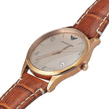 Emporio Armani Beta White Dial Brown Leather Strap Watch for Men - AR1866 Authentic Buy Shop Now