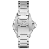 Emporio Armani Sea Explorer GMT Quartz Black Dial Silver Steel Strap Watch For Men - AR11589 Authentic Buy Shop Now