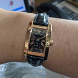 Emporio Armani Classic Black Dial Black Leather Strap Watch For Women - AR0169 Authentic Buy Shop Now