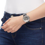 Versace V Metal Icon Silver Dial Black & Silver Strap Watch for Women - VLC010014 Authentic Buy Shop Now