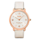 Coach Delancey White Dial White Leather Strap Watch for Women - 14502790 Authentic Buy Shop Now