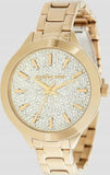 Michael Kors Slim Runway Crystals Gold Dial Gold Steel Strap Watch for Women - MK1046 Authentic Buy Shop Now