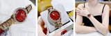 Michael Kors Tibby Multifunction Crystals Maroon Dial Rose Gold Steel Strap Watch for Women - MK4685 Authentic Buy Shop Now