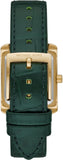 Gucci G Frame Double Mother of Pearl Dial Green Leather Strap Watch For Women - YA128525 Authentic Buy Shop Now