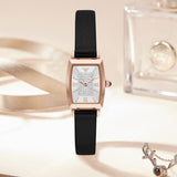 Emporio Armani Gianni T Bar Quartz White Dial Black Leather Strap Watch For Women - AR11408 Authentic Buy Shop Now