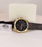 Michael Kors Brecken Chronograph Black Dial Brown Leather Strap Watch For Men - MK8849 Authentic Buy Shop Now