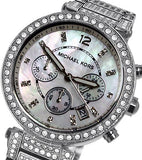 Michael Kors Parker Mother of Pearl Dial Diamonds Silver Steel Strap Watch for Women - MK5572 Authentic Buy Shop Now