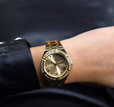 Guess Cosmo Diamonds Gold Dial Gold Steel Strap Watch For Women - GW0033L2 Authentic Buy Shop Now