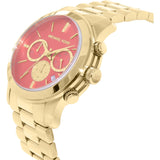 Michael Kors Runway Quartz Orange Dial Gold Steel Strap Watch For Women - MK5930 Authentic Buy Shop Now