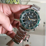 Fossil FB-03 Chronograph Green Dial Silver Steel Strap Watch for Men - FS5726 Authentic Buy Shop Now