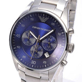 Emporio Armani Sportivo Chronograph Blue Dial Silver Steel Strap Watch For Men - AR5860 Authentic Buy Shop Now