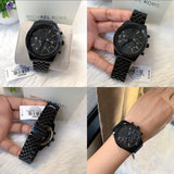 Michael Kors Lexington Chronograph Black Dial Black Steel Strap Watch For Men - MK8591 Authentic Buy Shop Now