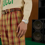 Gucci Dive Automatic Transparent Dial White Rubber Strap Watch For Men - YA136343 Authentic Buy Shop Now