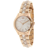Michael Kors Runway Mercer Mother of Pearl White Dial Two Tone Steel Strap Watch For Women - MK6674 Authentic Buy Shop Now