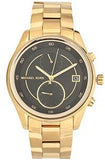 Michael Kors Blair Quartz Black Dial Gold Steel Strap Watch For Women - MK6497 Authentic Buy Shop Now