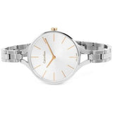 Calvin Klein Graphic Silver Dial Silver Steel Strap Watch for Women - K7E23B46 Authentic Buy Shop Now