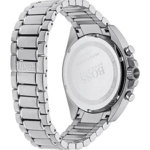 Hugo Boss Chronograph Black Dial Silver Steel Strap Watch for Men - 151080 Authentic Buy Shop Now