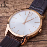 Calvin Klein City White & Gold Dial Brown Leather Strap Watch For Women - K2G23620 Authentic Buy Shop Now