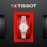 Tissot T Classic Carson Premium Diamonds White Dial Two Tone Steel Strap Watch for Women - T122.207.22.036.00 Authentic Buy Shop Now