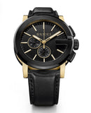 Gucci G Chrono Black Dial Black Leather Strap Watch For Men - YA101203 Authentic Buy Shop Now