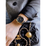 Gucci GG2570 Quartz Black Dial Black Leather Strap Watch For Women - YA142408 Authentic Buy Shop Now
