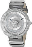 Versace V Metal Icon Silver Dial Silver & Grey Strap Watch for Women - VLC120016 Authentic Buy Shop Now